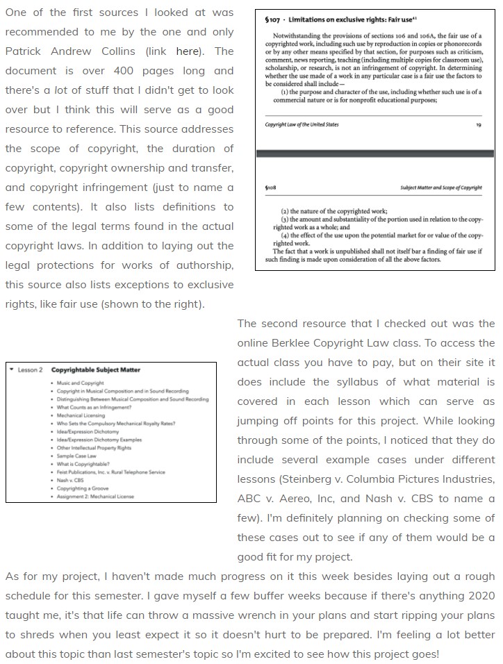 As part of a learners’s capstone, the reflect on what resources they used and how helpful they were.